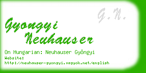 gyongyi neuhauser business card